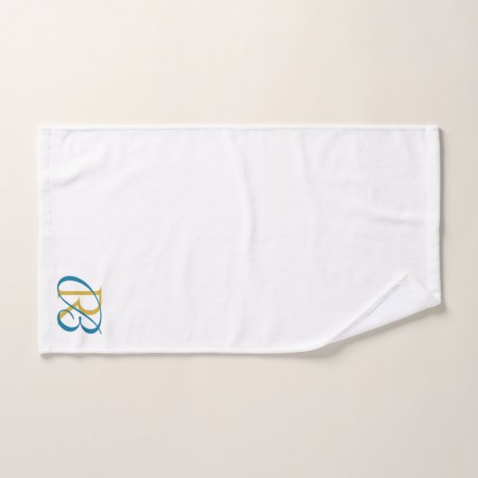 Elegant Script Initials Monogram (Serviette à main)