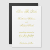 Elegant Script Island Citrus Wedding Save The Date Magnetische Uitnodiging (Voorkant / Achterkant)