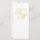 Elegant Script Island Citrus Yellow Wedding RSVP Kaart (Achterkant)