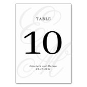 Elegant Script Ivoor Wit Monogram Trouwen Kaart (Achterkant)