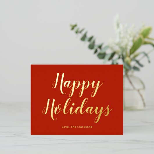 Élégant Script Joyeux Vacances (Debout devant)