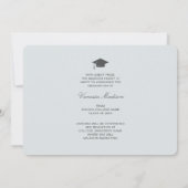 Elegant Script Kersenbloesem | Modern Fotograduati Aankondiging (Achterkant)