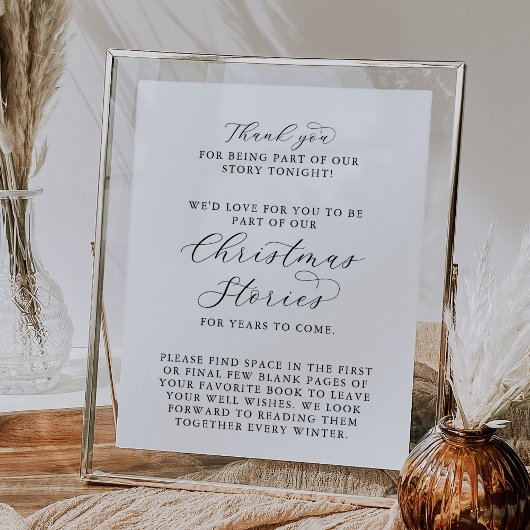 Elegant Script Kerstverhalen Poster