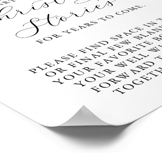 Elegant Script Kerstverhalen Poster (Hoek)