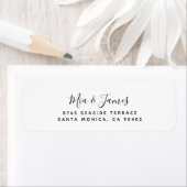Elegant Script Koppel Retouradreslabel Etiket (Insitu)