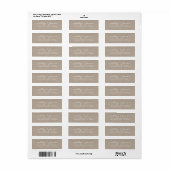 Elegant Script Kraft Paper Wedding Return Address Etiket (Full Sheet)