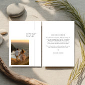 Elegant Script Kustfoto Huwelijksliefde Bedankt