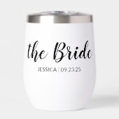 Élégant Script La Mariée Vin Mariage personnalisé (Avant)