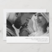 Elegant Script Landscape w / Foto op de achterkant Save The Date (Achterkant)