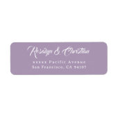 Élégant Script Lavender Retourner les étiquettes d (Devant)
