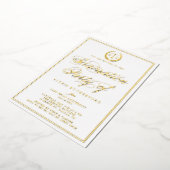 Elegant Script Law School Graduparty Folie Uitnodiging (Gedraaid)