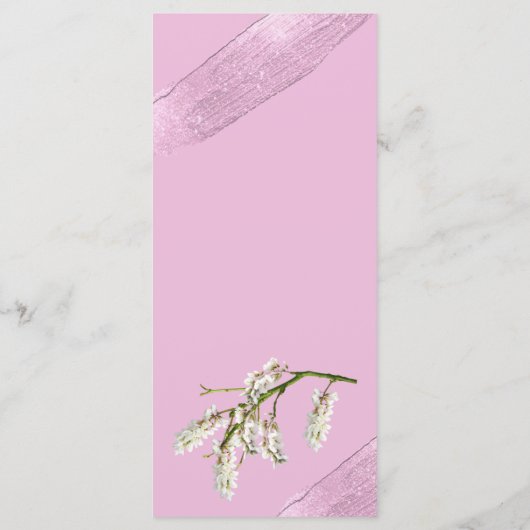 Élégant Script Le Bar Mariage Boissons Carte Menu (Dos)