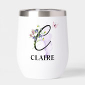 Elegant Script Letter C Monogram Gepersonaliseerde (Achterkant)