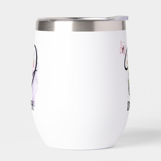 Elegant Script Letter D Monogram Gepersonaliseerde (Links)