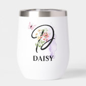 Elegant Script Letter D Monogram Gepersonaliseerde (Achterkant)