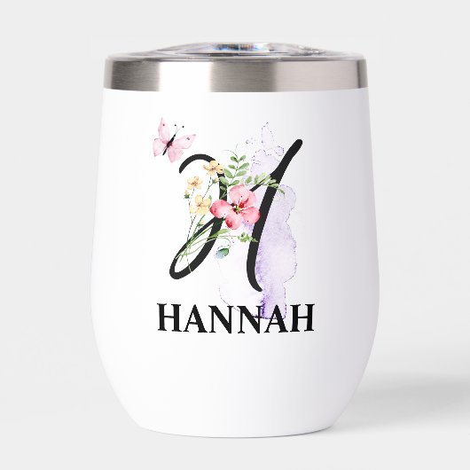 Elegant Script Letter H Monogram Gepersonaliseerde (Voorkant)