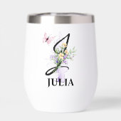 Élégant Script Letter J Monogram Nom personnalisé (Arrière)