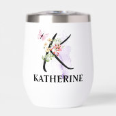 Elegant Script Letter K Monogram Gepersonaliseerde (Voorkant)