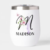 Elegant Script Letter M Monogram Gepersonaliseerde (Voorkant)