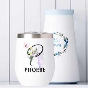 Elegant Script Letter P Monogram Gepersonaliseerde
