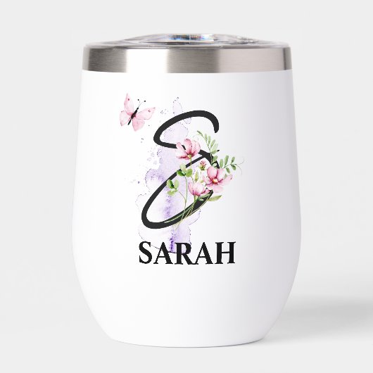 Elegant Script Letter S Monogram Gepersonaliseerde (Voorkant)