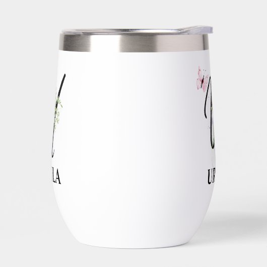 Elegant Script Letter U Monogram Gepersonaliseerde (Links)