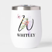 Elegant Script Letter W Monogram Gepersonaliseerde (Voorkant)