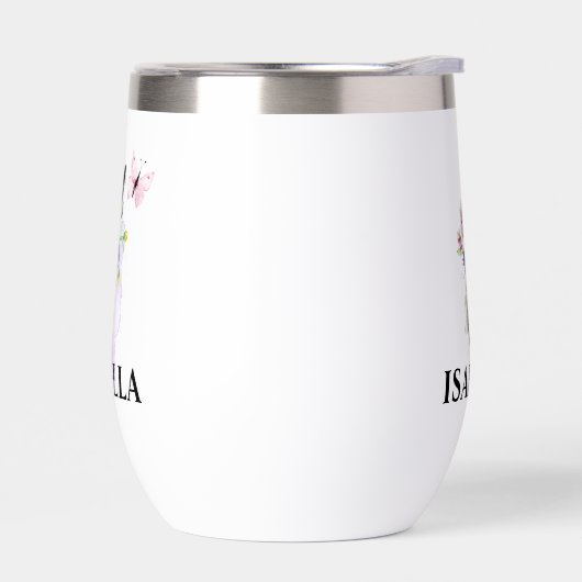 Élégant Script Lettre I Monogramme Nom personnalis (Gauche)