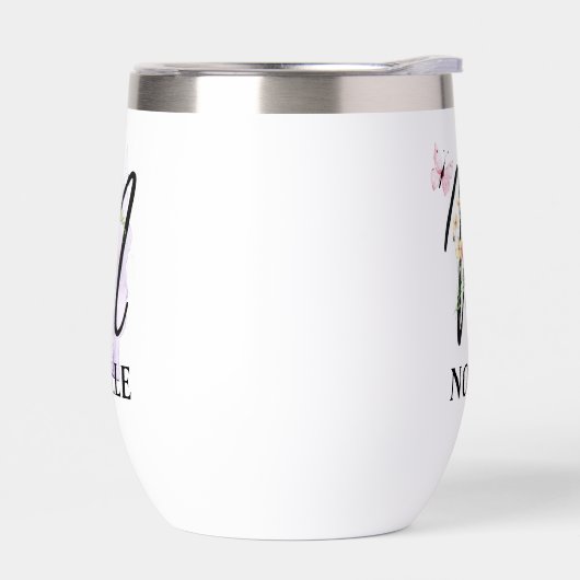 Élégant Script Lettre N Monogramme Nom personnalis (Gauche)