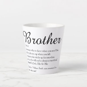 Elegant Script Leuk Cool Beste Broer Definitie Latte Mok