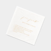 Elegant script Leuke weetjes Minimalistische bruil Folie Servetten (Links)