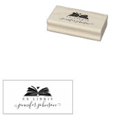 Elegant Script Library Book Ex Libris Rubberstempel (Gestempeld)