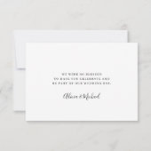 Elegant script liefde en bedankt bruiloft bedankt  kaart (Achterkant)