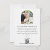 Elegant Script Liefde Hart Trouwfoto Bedankkaart (Achterkant)