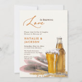 Elegant script liefde is brouwen koppels douche kaart (Voorkant)