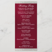 Elegant script & lint - Bourgondië / Zilveren brui Programma (Achterkant)