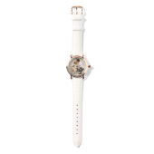 Elegant Script "Love" Custom Photo Horloge (Bandje)