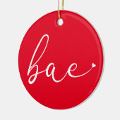 Elegant Script Love Heart Bae Definition Keramisch Ornament (Links)
