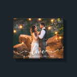 Élégant Script Love Mariage Marié Groom Photo<br><div class="desc">Love Elegant Script Mariage marié et la toile photo de la pièce Imprimer</div>