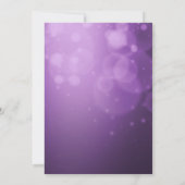 Elegant Script Love Paarse Lights Modern Wedding Kaart (Achterkant)