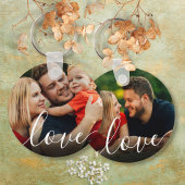 Elegant Script Love Photo Sleutelhanger