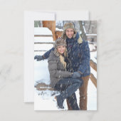 Élégant Script M. Et Mme Code QR Carte RSVP (Dos)