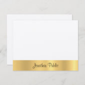 Élégant Script main or moderne Modèle plat Laid (Devant / Derrière)