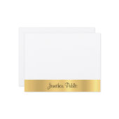 Élégant Script main or moderne Modèle plat Laid (Devant/Arrière en situation)