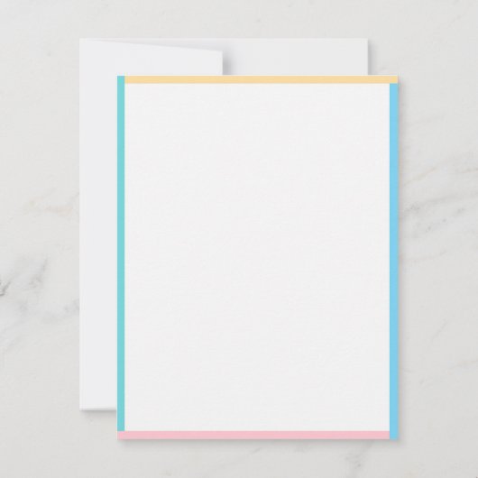 Élégant script main Personnalisé Modèle coloré (Dos)