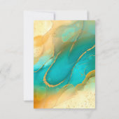 Elegant Script Marble Agate Bedankkaart (Achterkant)