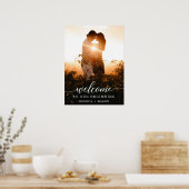 Élégant Script Mariage Affiche de bienvenue imprim (Cuisine)