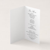 Élégant Script Mariage Bar Menu Place Card (Inside)