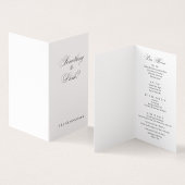 Élégant Script Mariage Bar Menu Place Card