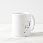 Élégant Script Mariage Café Mug (Devant droit)